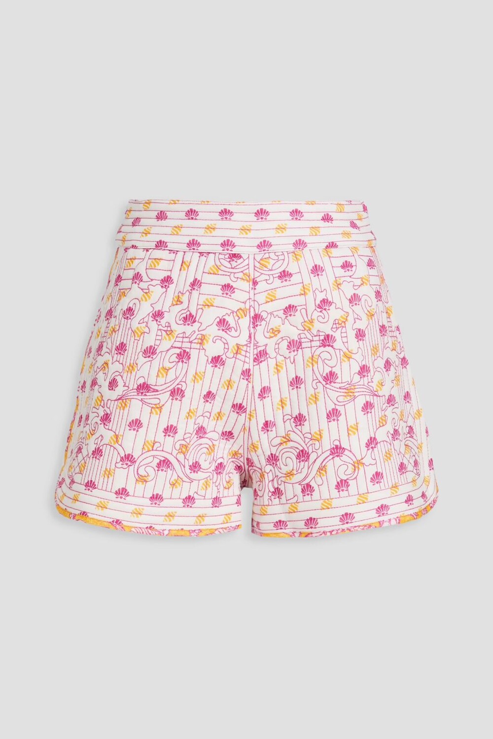 

Стеганые хлопковые шорты Esther с принтом Claudie Pierlot, белый