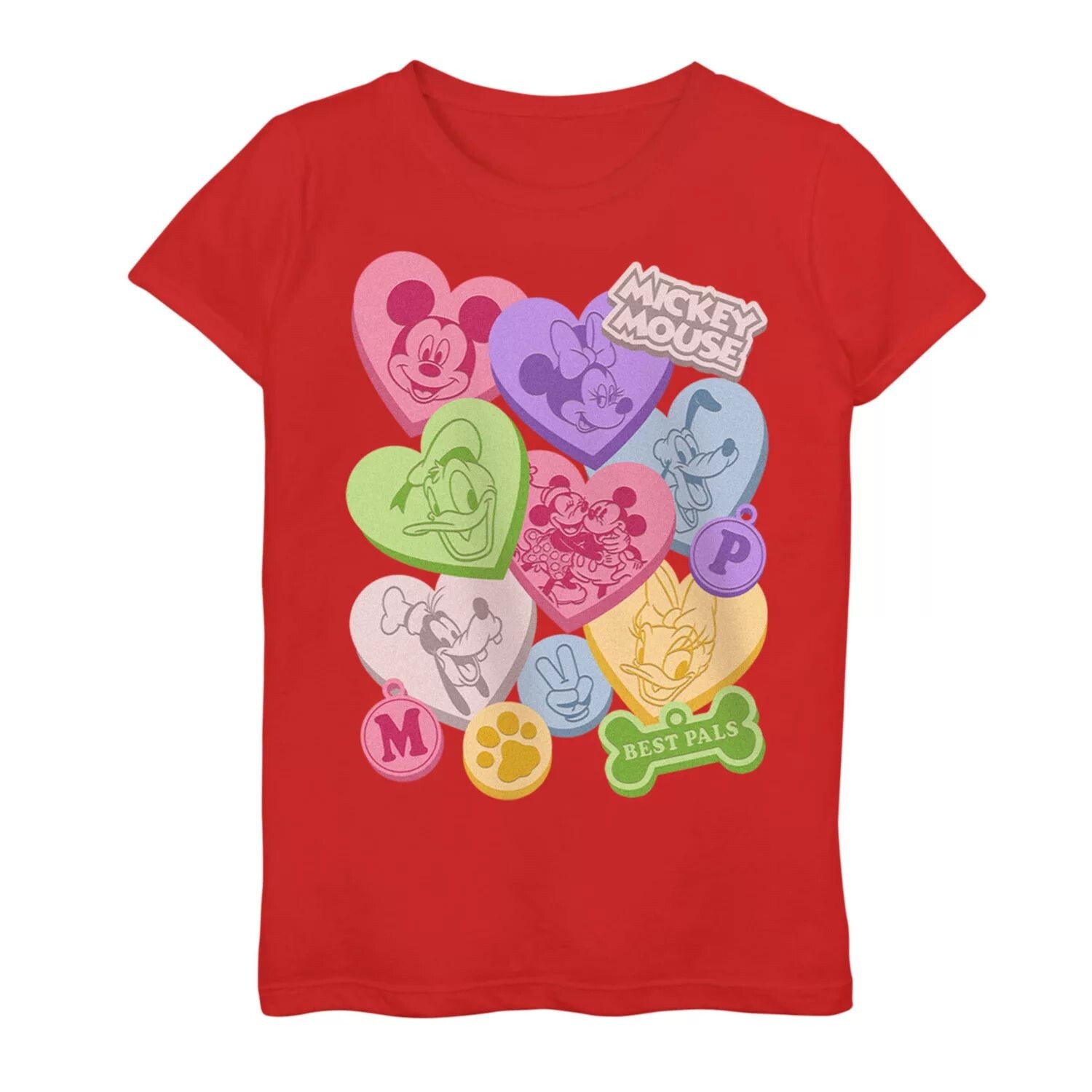 

Футболка Candy Hearts с изображением Микки Мауса Disney для девочек 7–16 лет Licensed Character