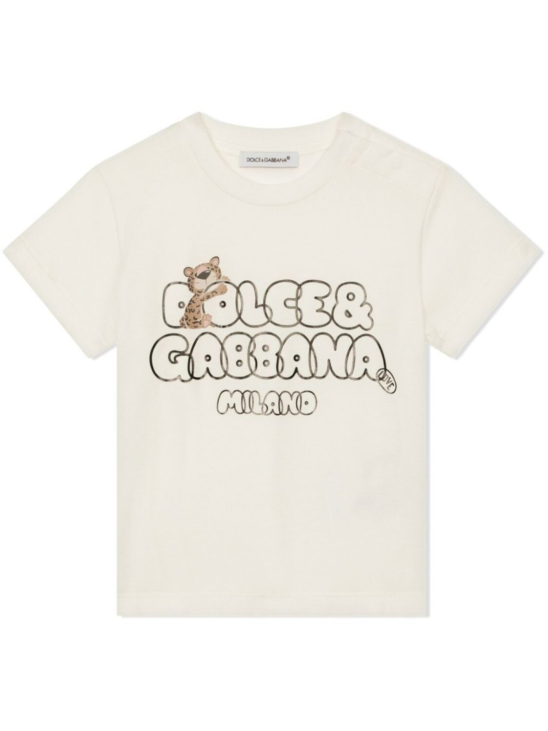 

Dolce & Gabbana Kids футболка с логотипом, нейтральный цвет