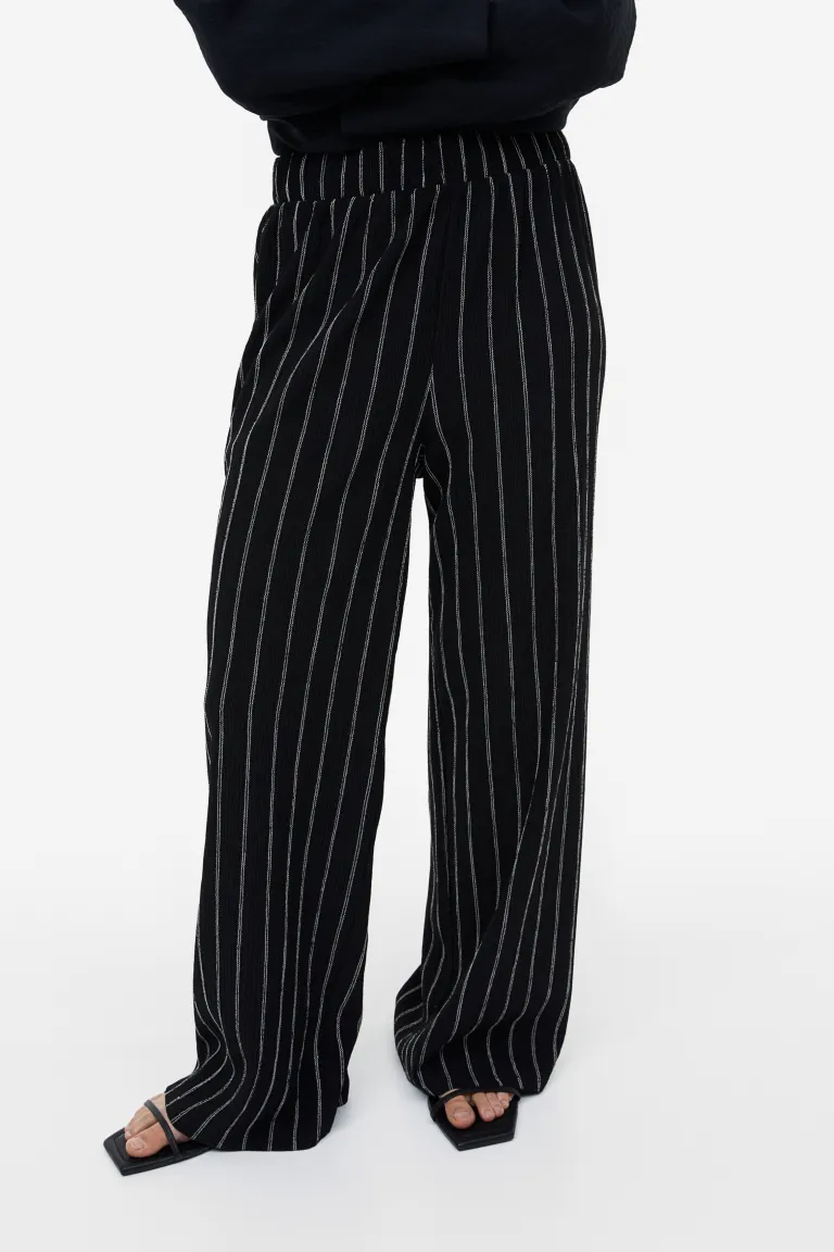 

Трикотажные брюки на резинке H&M, черный
