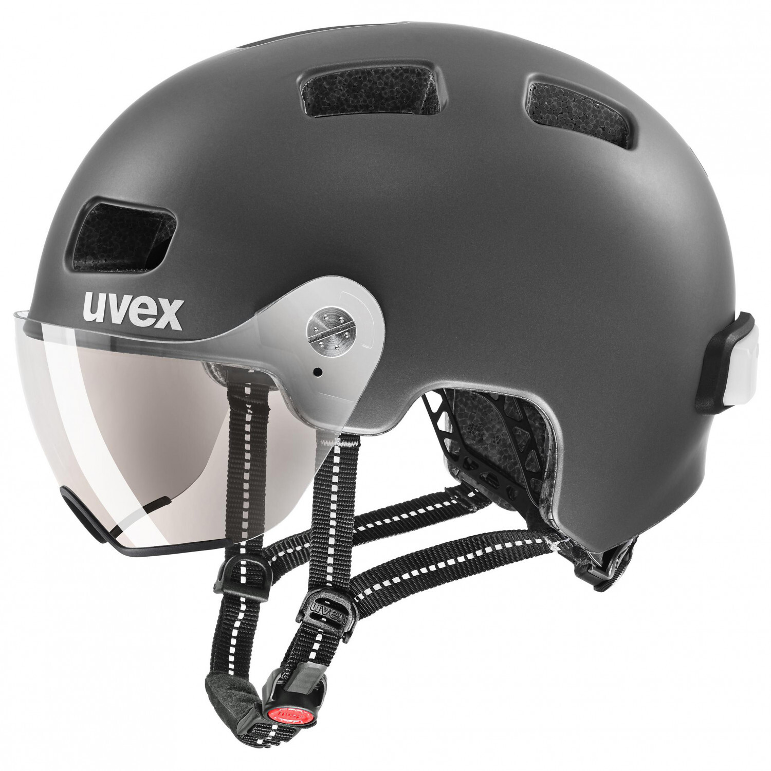 

Велосипедный шлем Uvex Rush Visor, цвет Dark Silver Mat