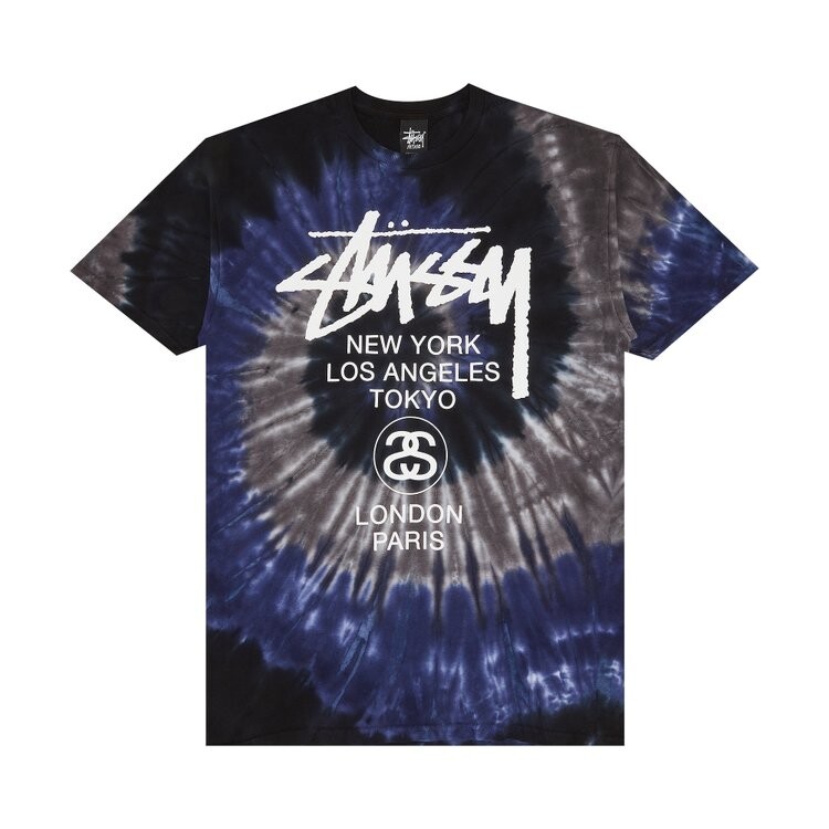 

Футболка Stussy World Tour Swirls 'Purple', фиолетовый