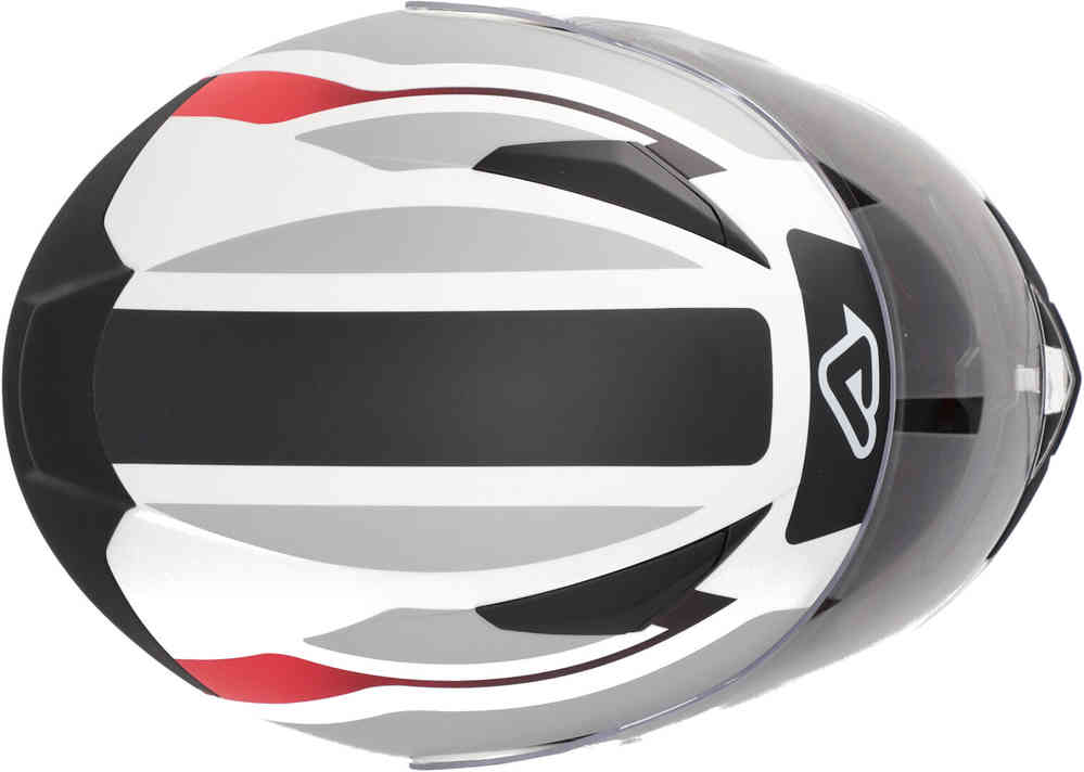 Графический шлем Rederwel Acerbis, белый/красный