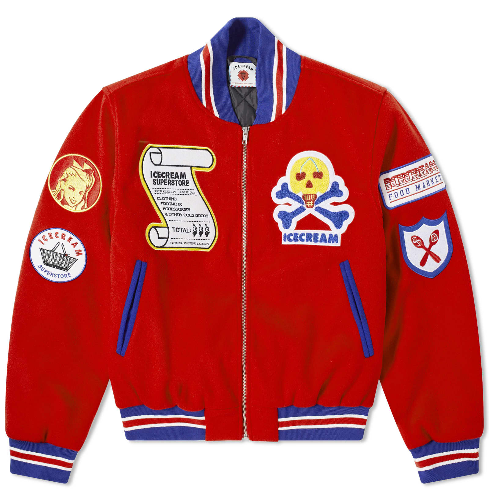 Куртка Icecream Supplies Varsity, цвет Red куртка mishka retro destory varsity jacket navy m