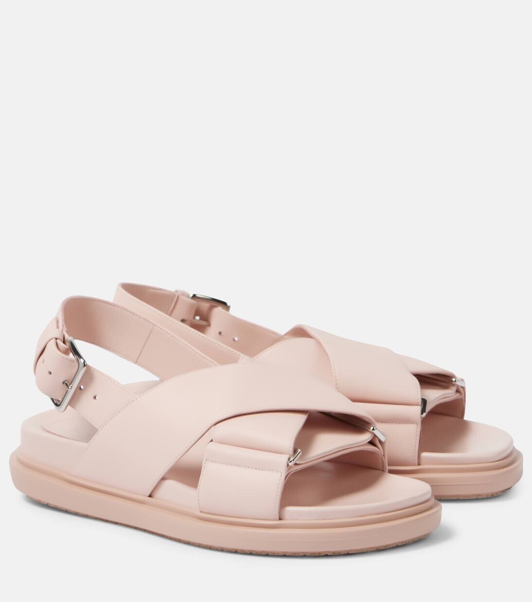 

Кожаные сандалии Marni, цвет champagne