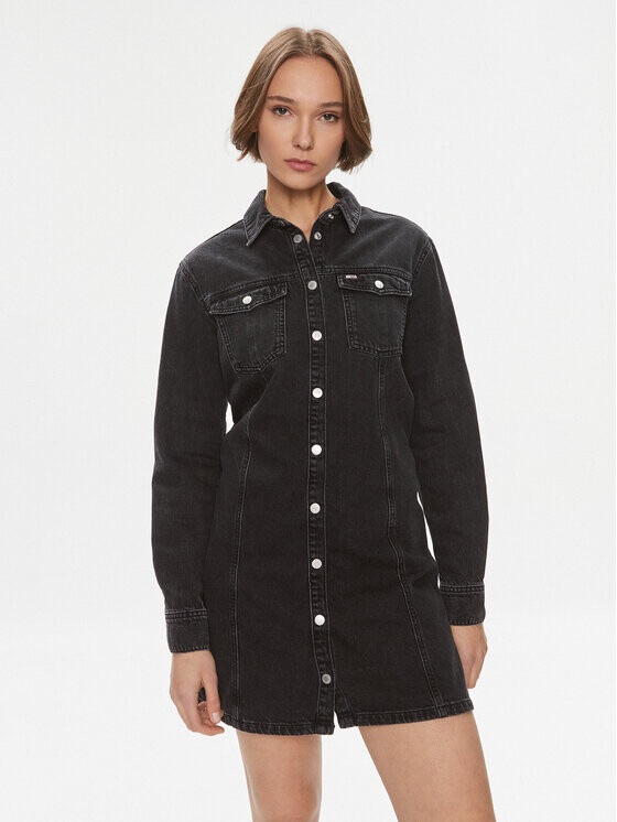 

Джинсовое платье стандартного кроя Tommy Jeans, черный
