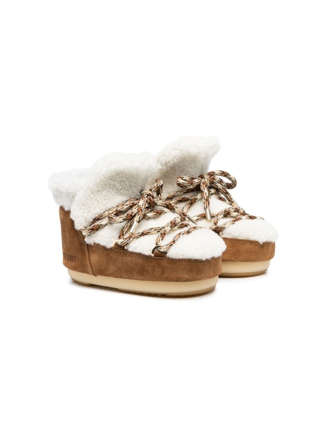 

Сапоги Iconic с меховой отделкой Moon Boot Kids, коричневый
