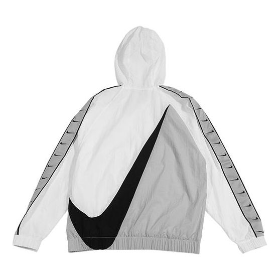 Куртка Nike Sportswear Swoosh Long Sleeve Printed Loose Pocket Hoodie White, белый