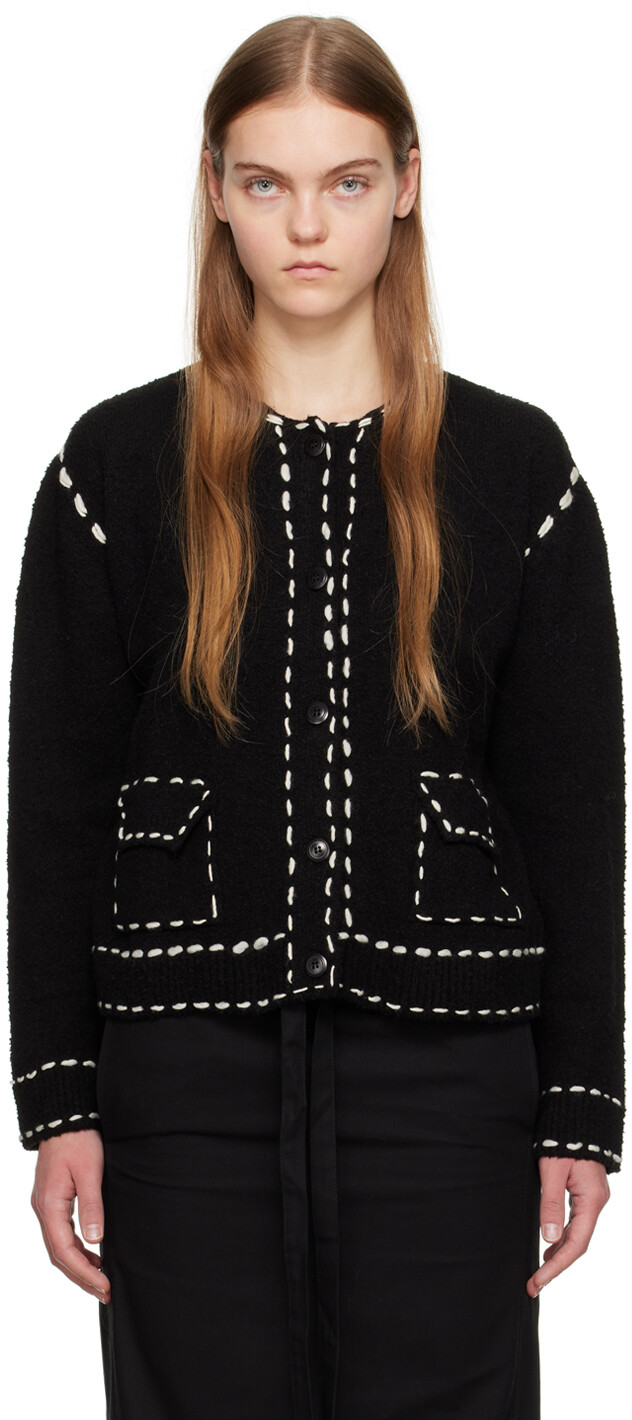 

SSENSE Эксклюзивный кардиган Open Yy, цвет Black