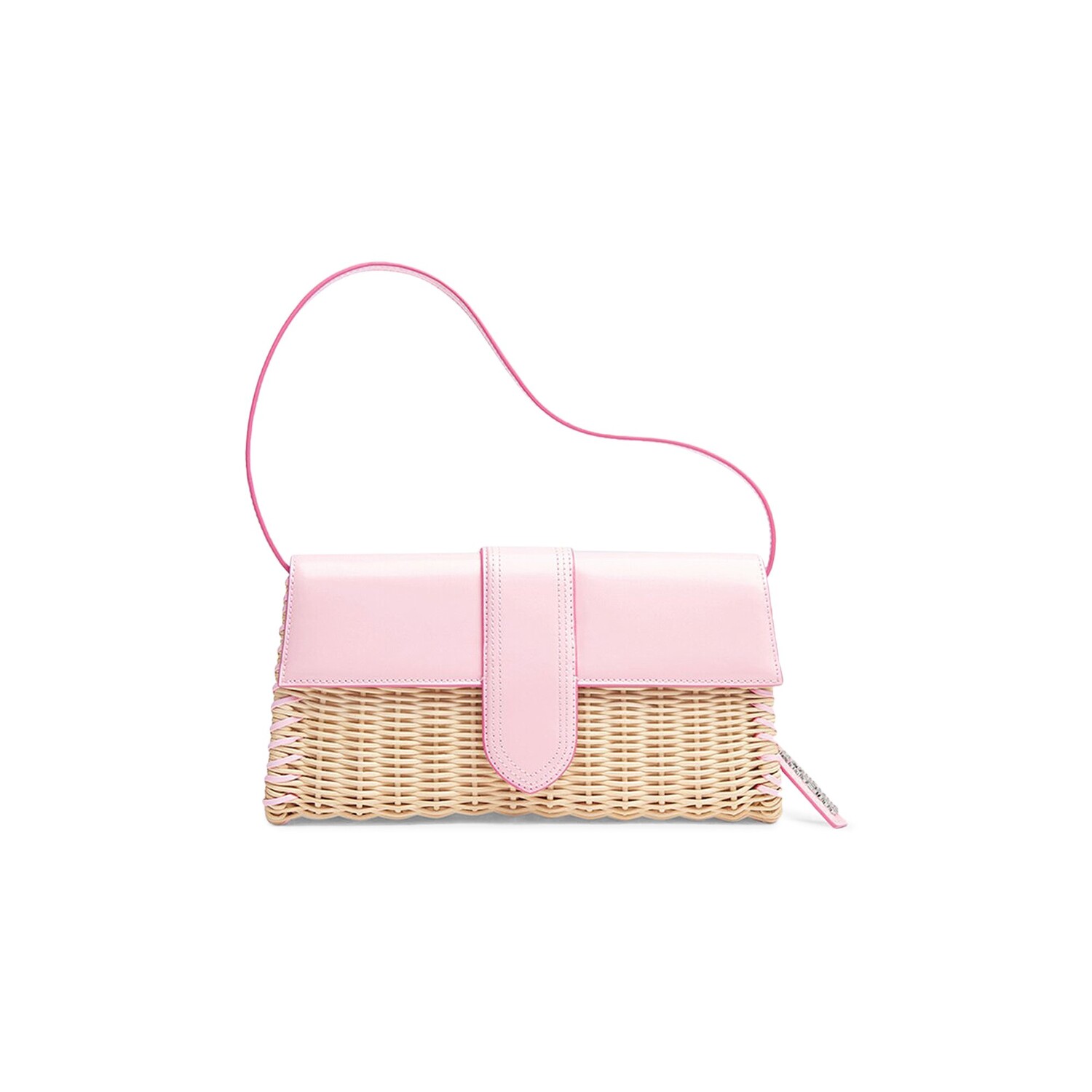 

Длинная сумка Jacquemus Le Bambino Osier, Pale Pink