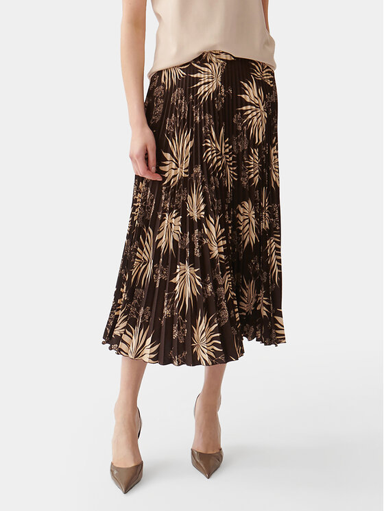 Плиссированная юбка стандартного кроя Tatuum, коричневый