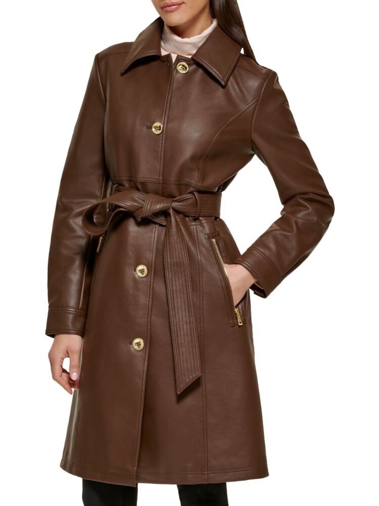 

Тренч из искусственной кожи с поясом Guess, цвет Chocolate