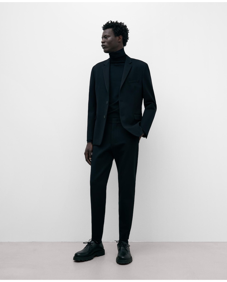 цена Мужские облегающие брюки длиной до щиколотки черного цвета Adolfo Dominguez, черный