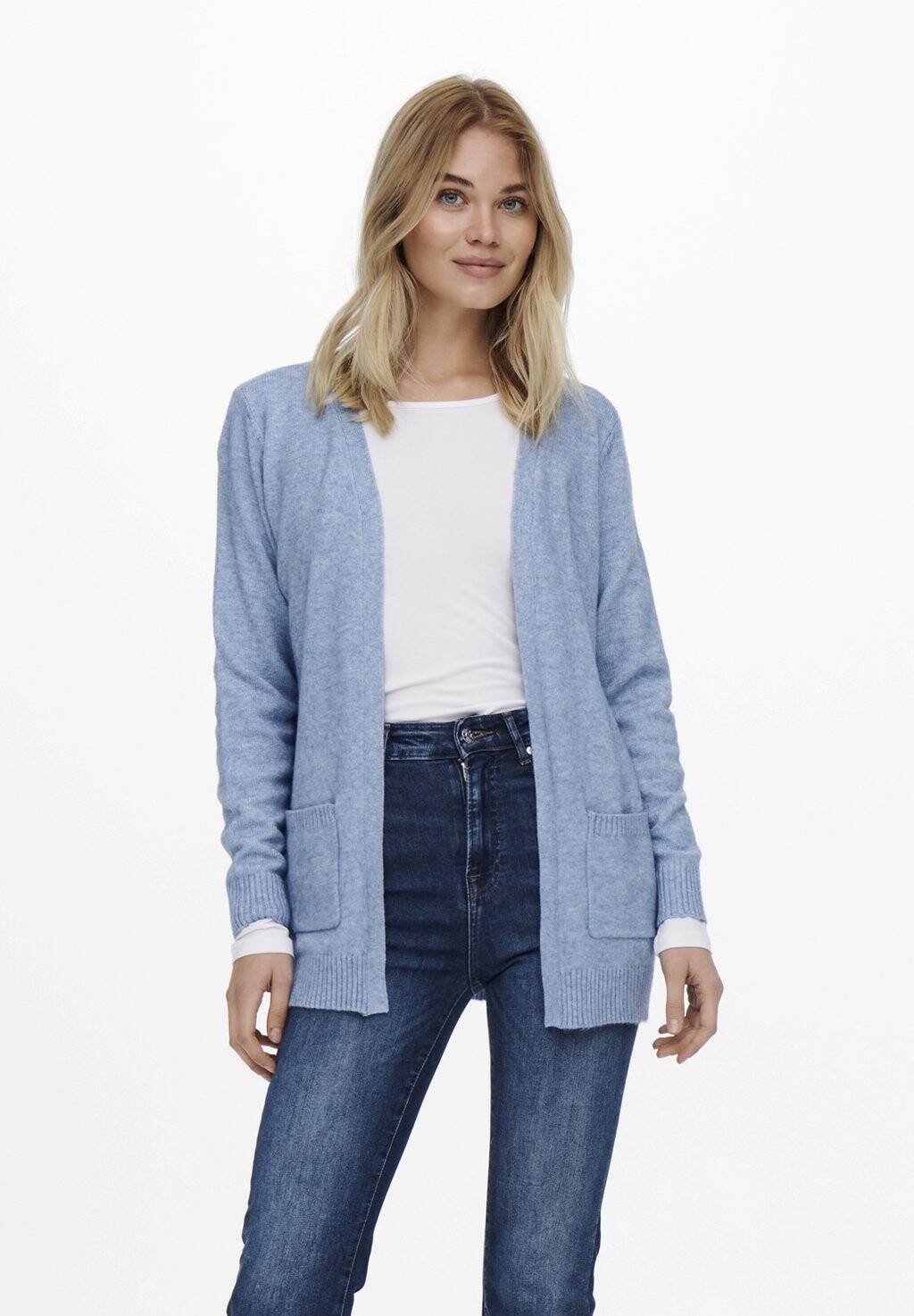 

Кардиган ONLY Onllesly L/S Open Noos, голубой, Синий