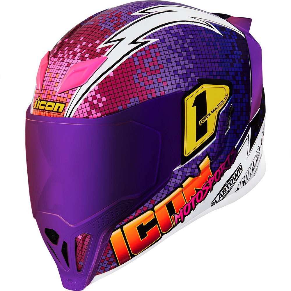 Шлем полнолицевой Icon Airflite Quarterflash, фиолетовый
