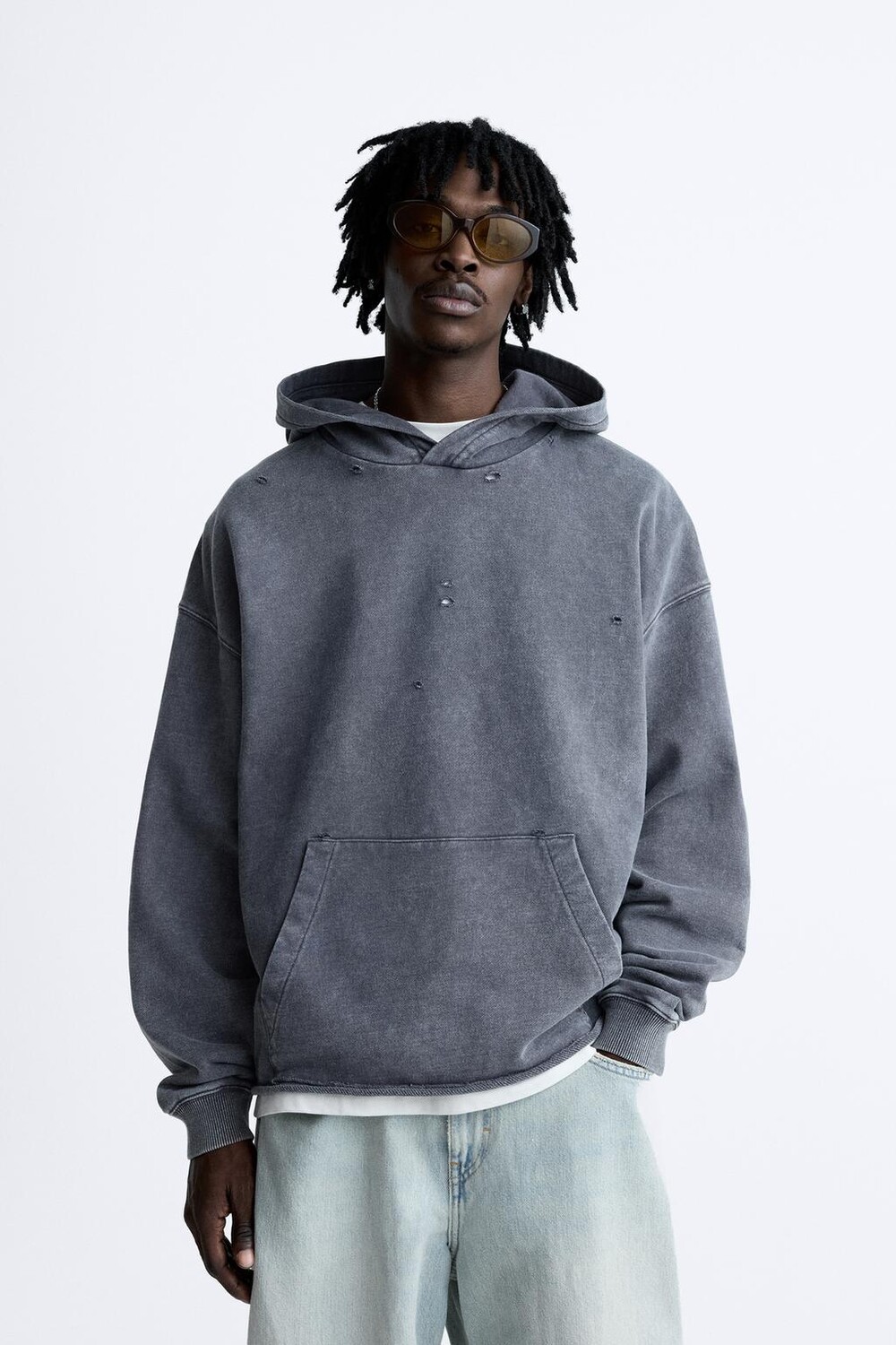 

Худи с графикой rolling stones ZARA, серый