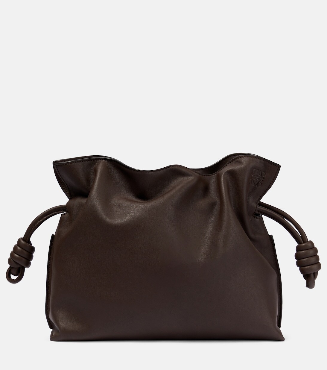 

Клатч фламенко из кожи Loewe, коричневый
