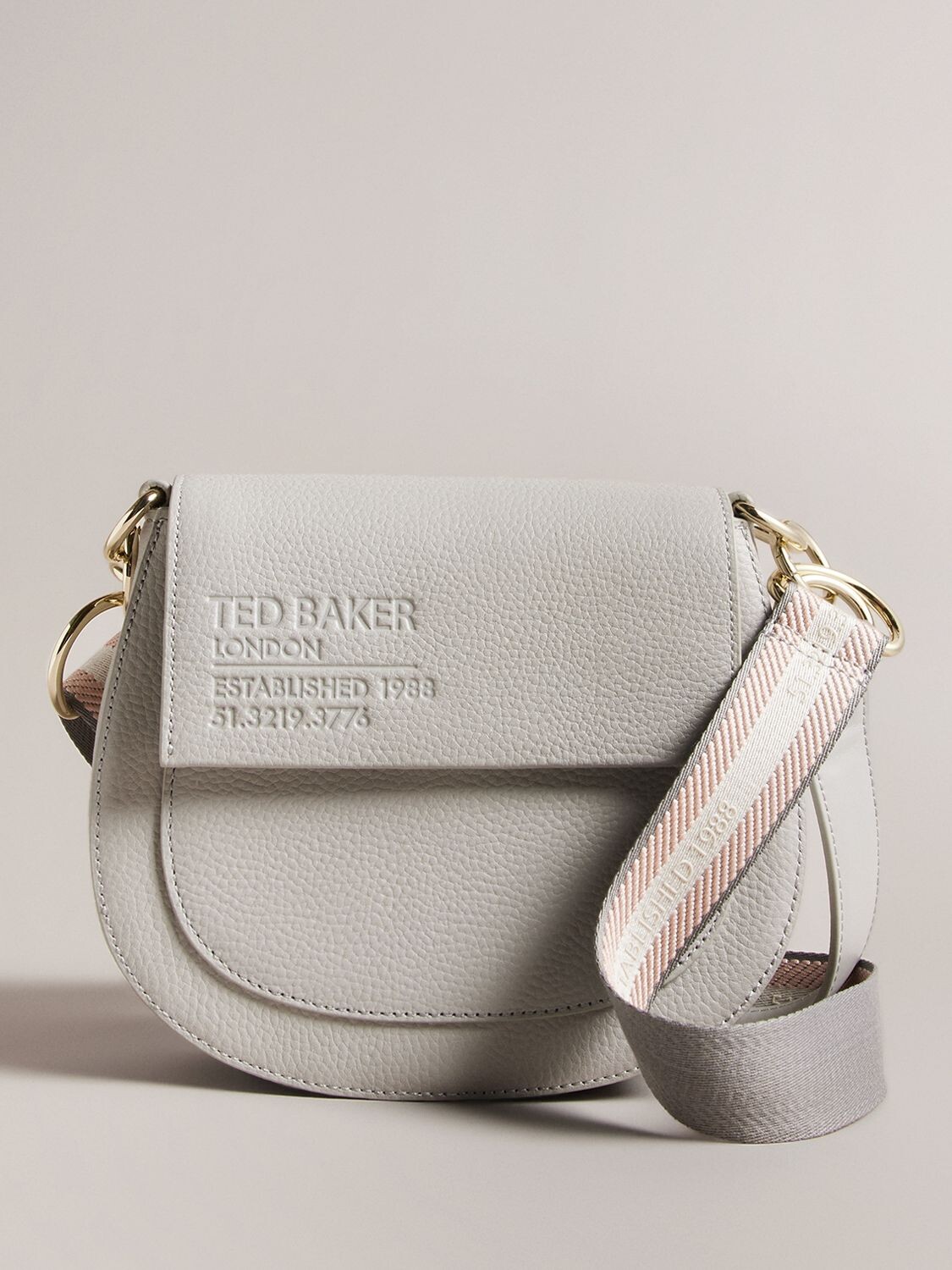 

Кожаная сумка через плечо Daliai Ted Baker, светло-серый