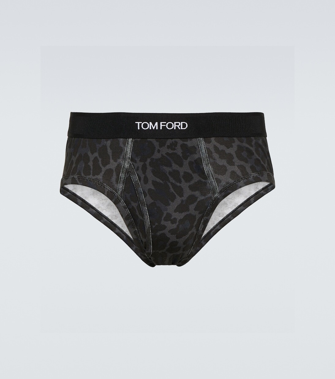 

Трусики из хлопкового джерси с леопардовым принтом Tom Ford, мультиколор