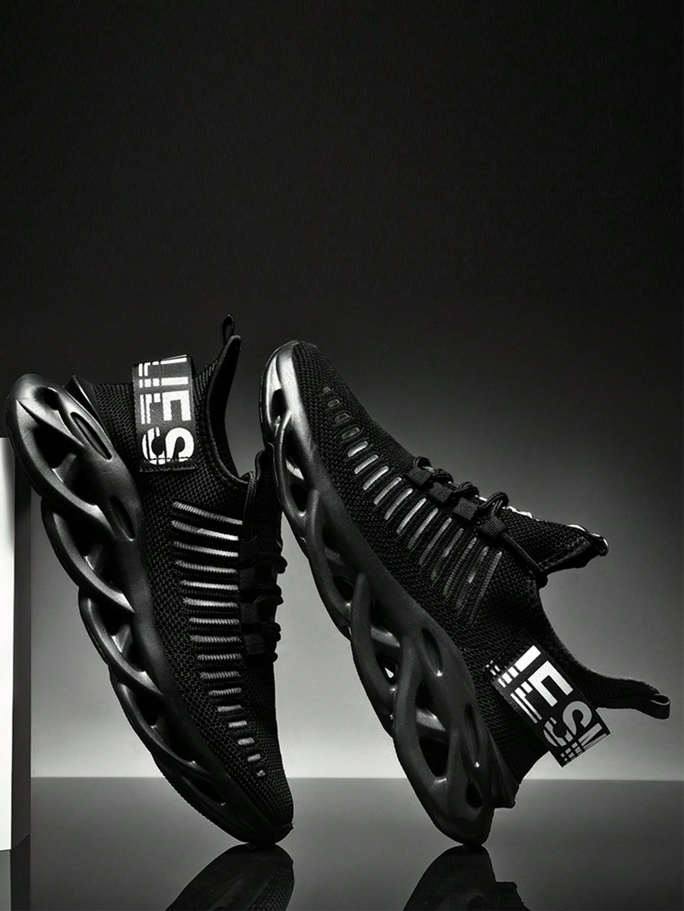 Мужские модные кроссовки на толстой подошве со шнуровкой и буквами, черный туфли женские сетчатые дышащие на толстой подошве со шнуровкой