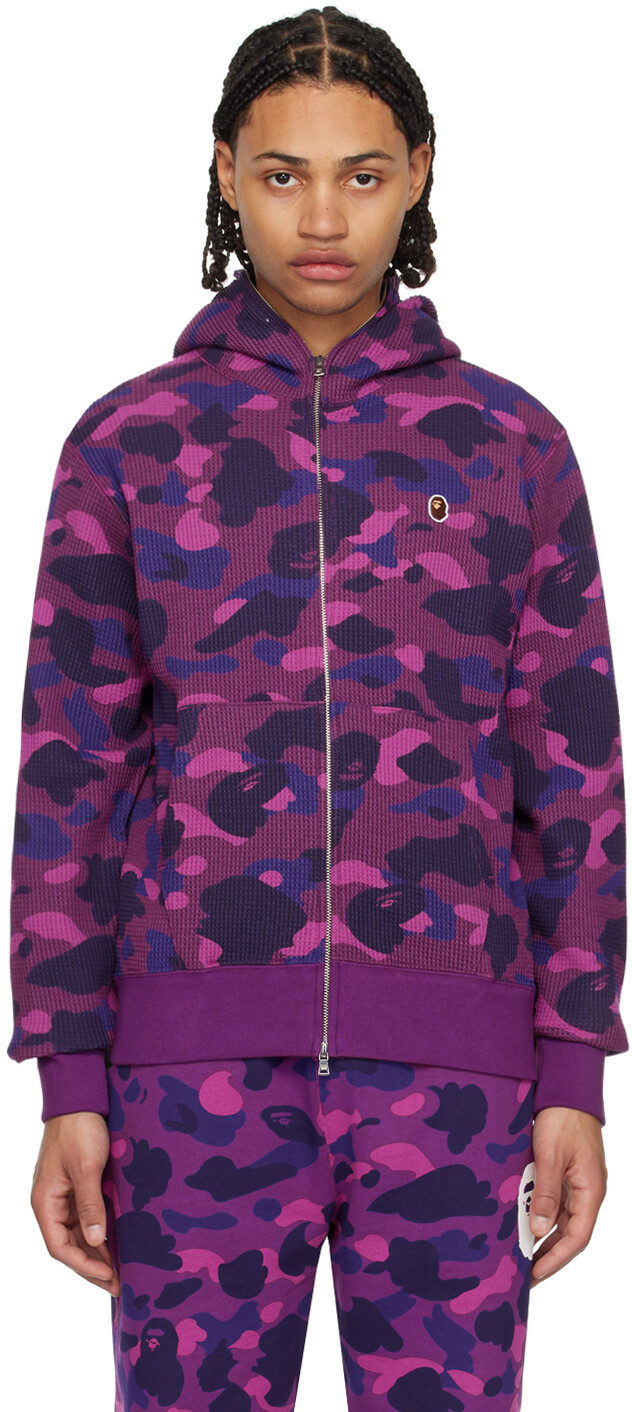 

Толстовка с камуфляжным принтом фиолетового цвета BAPE, Фиолетовый