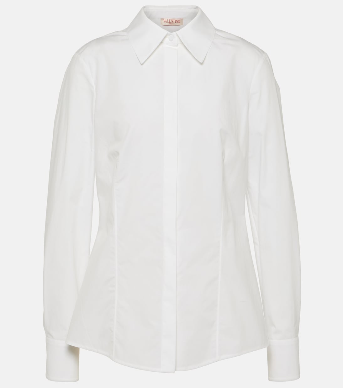 Хлопчатобумажную рубашку Valentino, белый