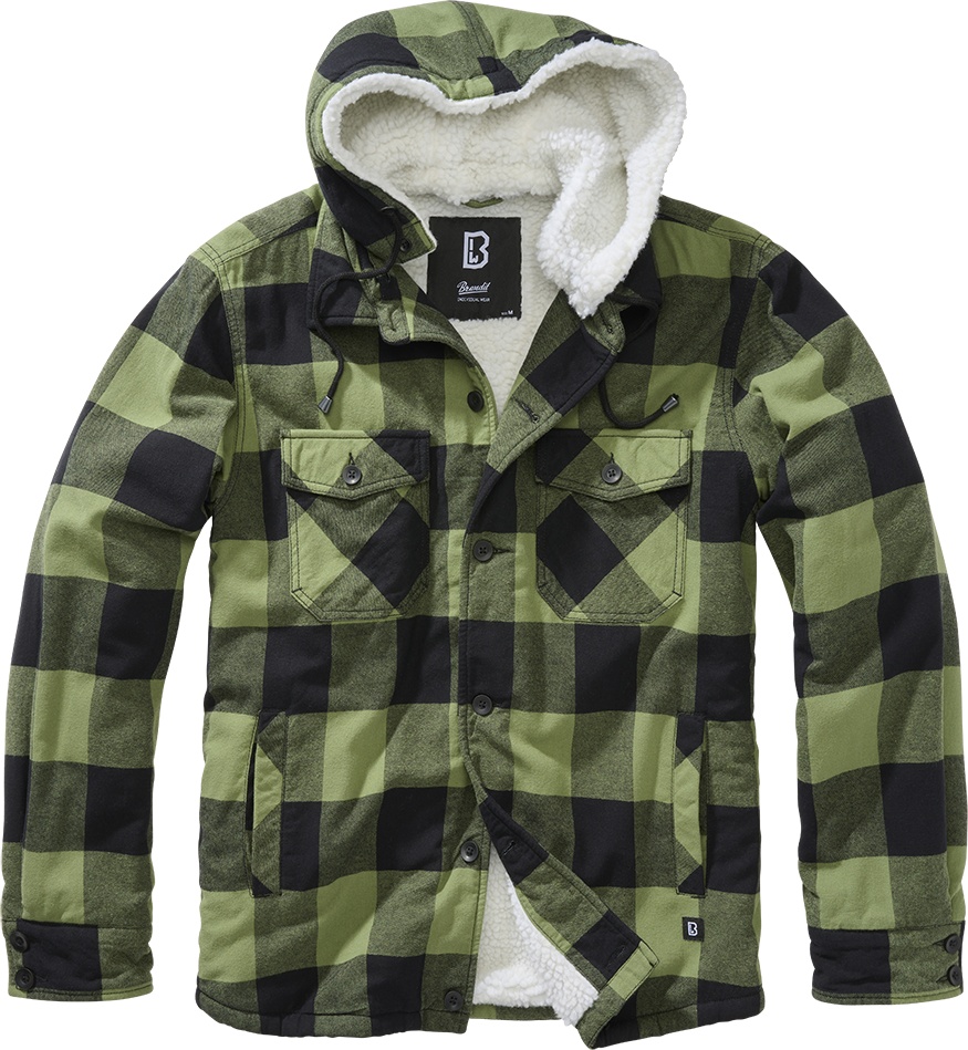 Куртка Brandit Jacke Lumber Jacket Hooded, зеленый