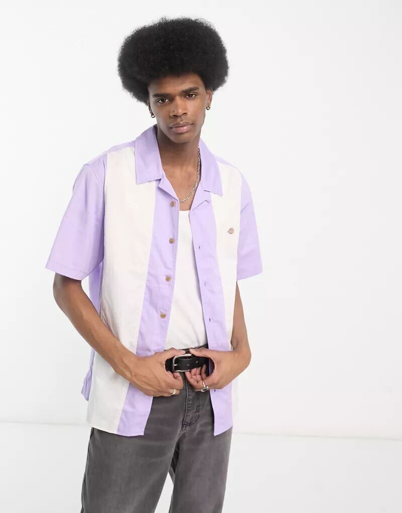 

Сиреневая рубашка с короткими рукавами и полосками Dickies Westover