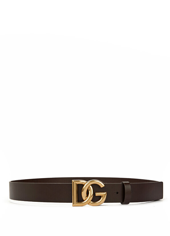 

Коричневый мужской кожаный ремень Dolce&Gabbana