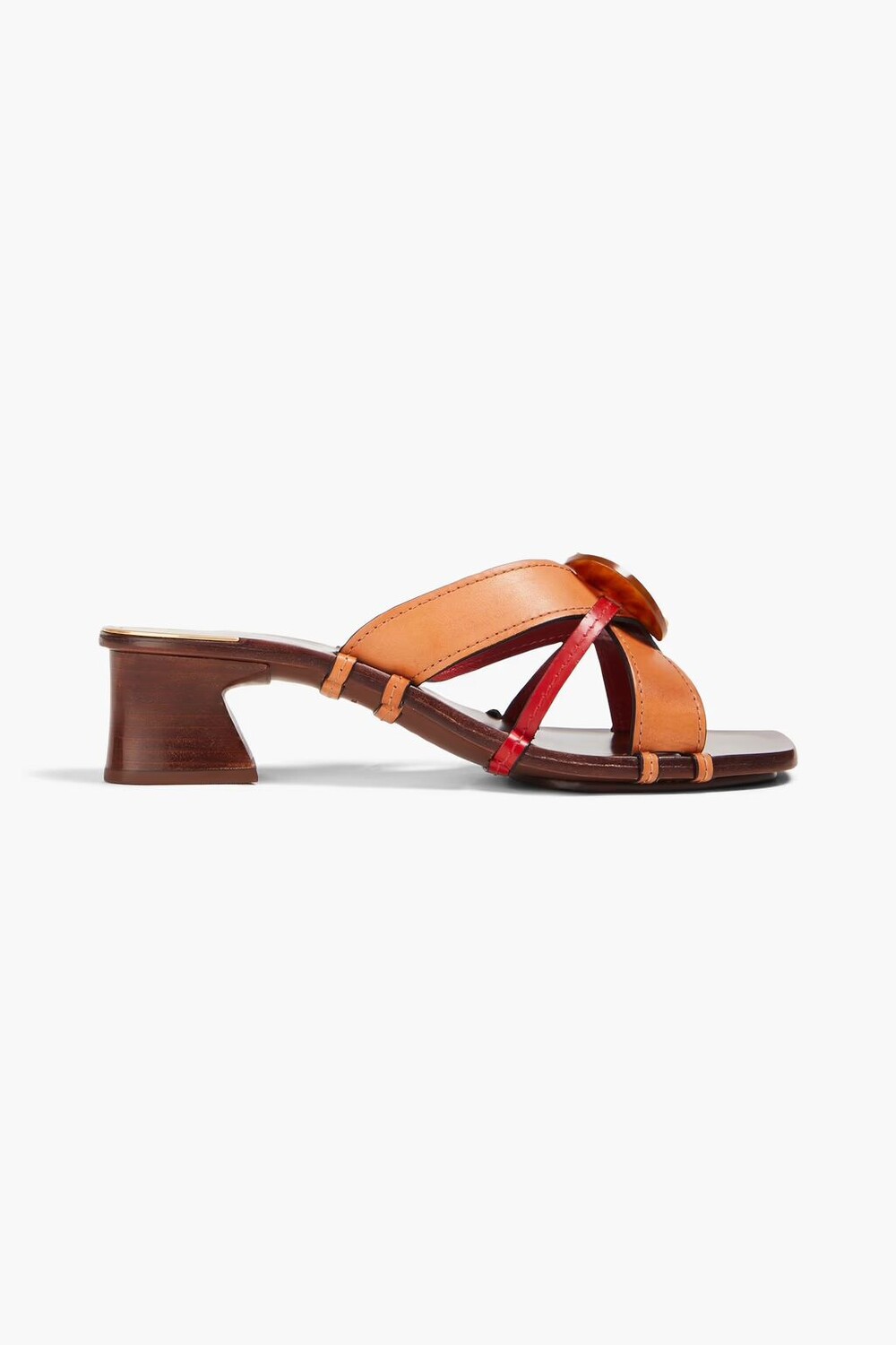 

Двухцветные кожаные сандалии Tory Burch, светло-коричневый