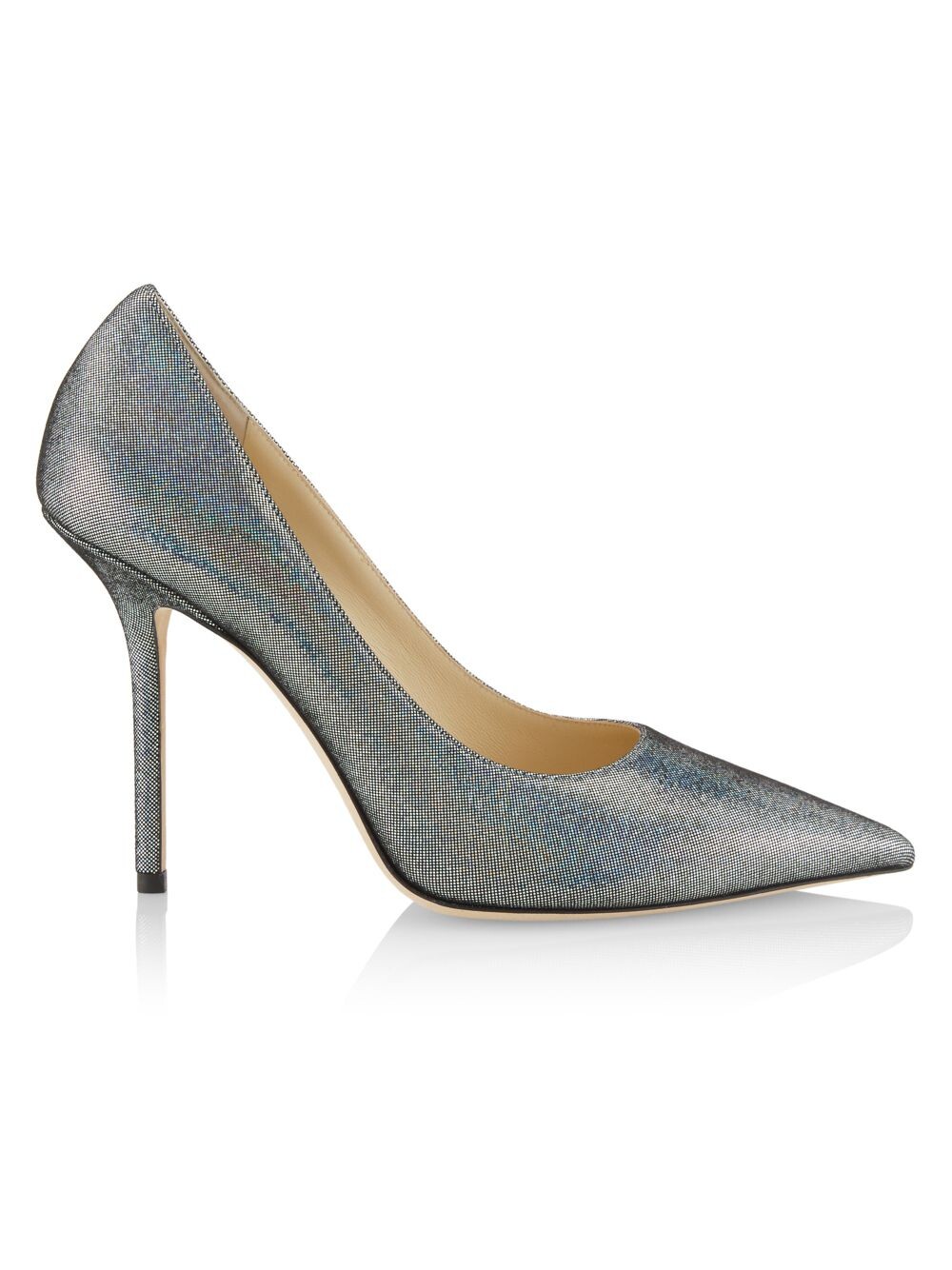 

Замшевые туфли-лодочки с эффектом металлик Love 100MM Jimmy Choo, серебряный