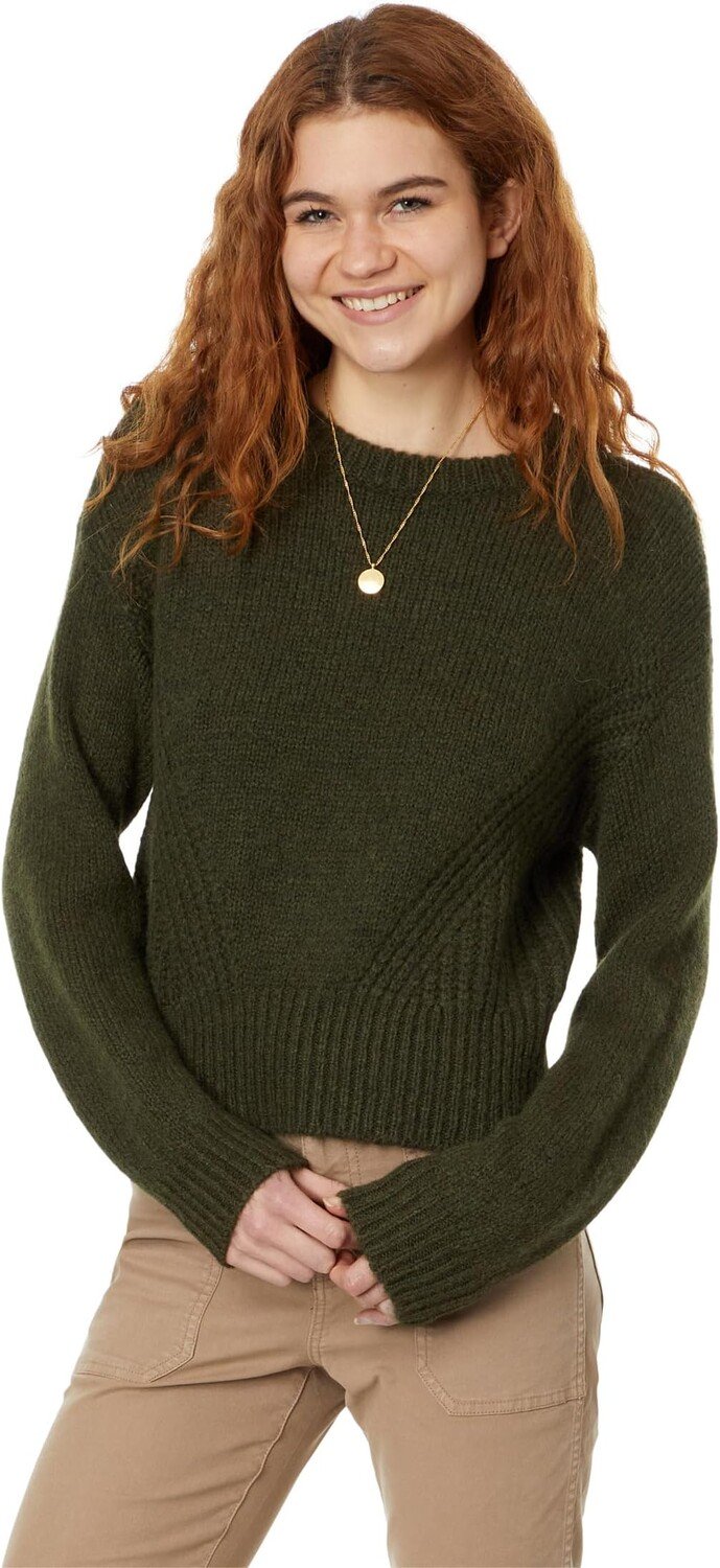 

Свитер на танкетке направленной вязки Madewell, цвет Heather Dark Olive