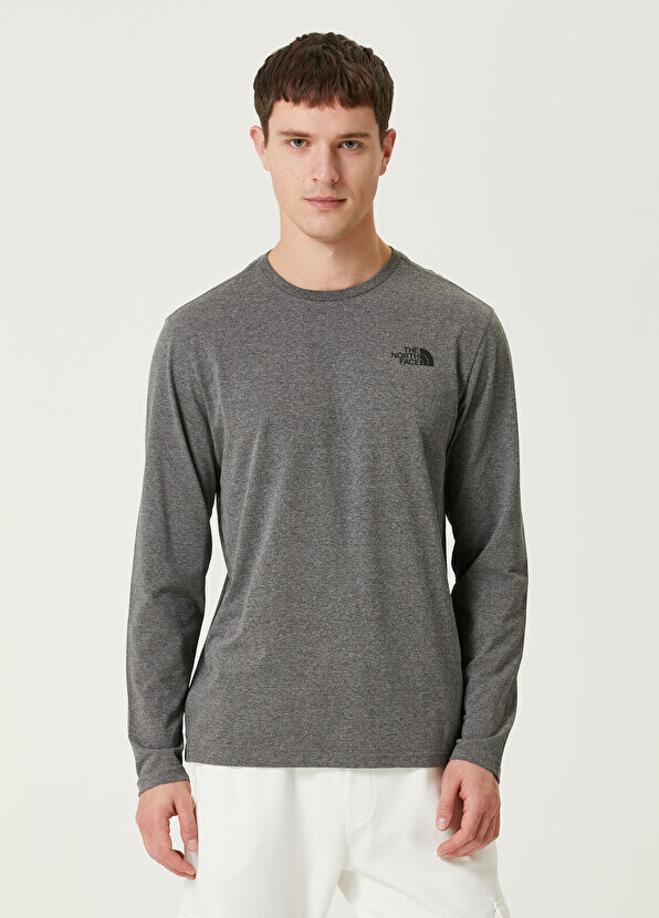 

Серая футболка с длинным рукавом с логотипом The North Face, Серый