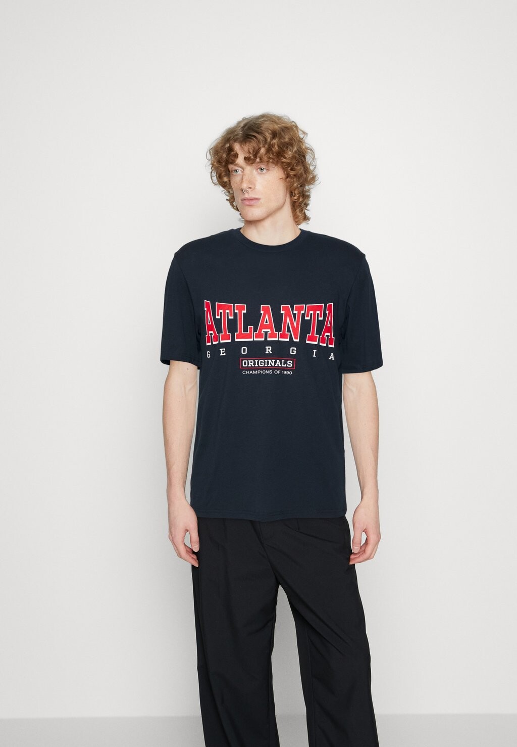

Футболка с принтом Jack & Jones, темно-синий