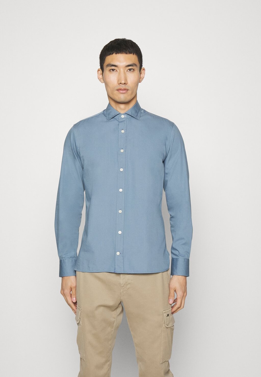 

Классическая рубашка Tencel Multi Trim Hackett London, синий