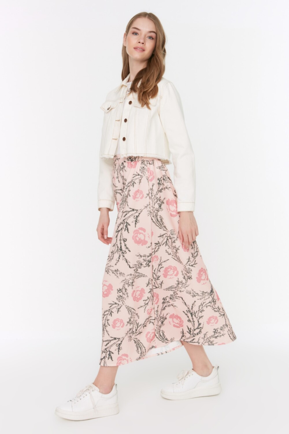 

Юбка - Розовый - Макси Trendyol Modest, розовый