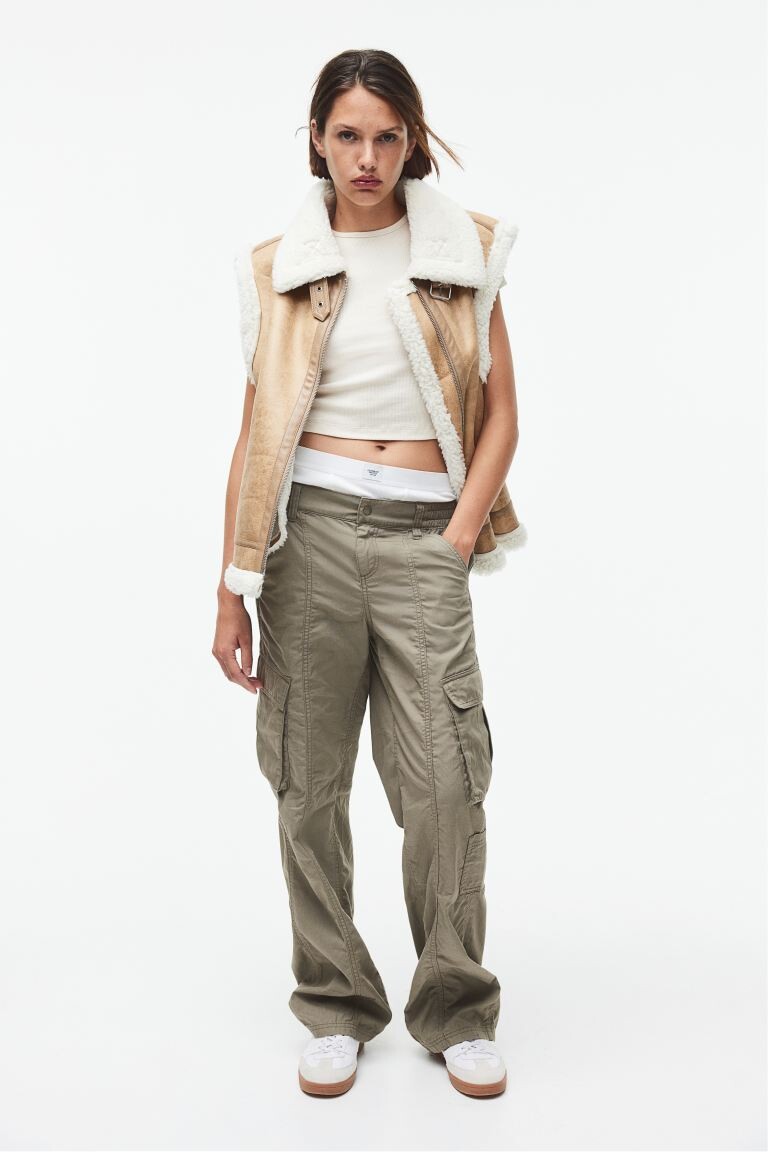 

Брюки-карго из парусины H&M