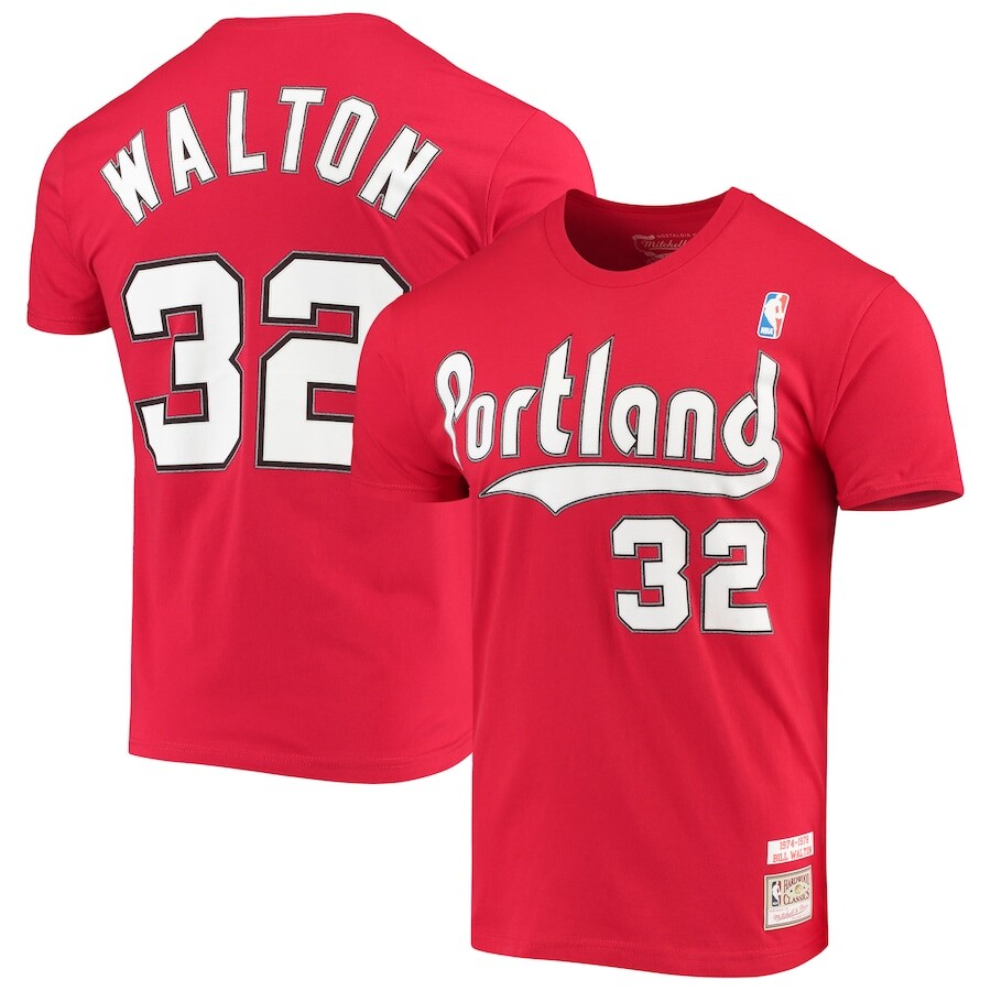 

Футболка с именем и номером Mitchell & Ness Portland Trail Blazers, красный