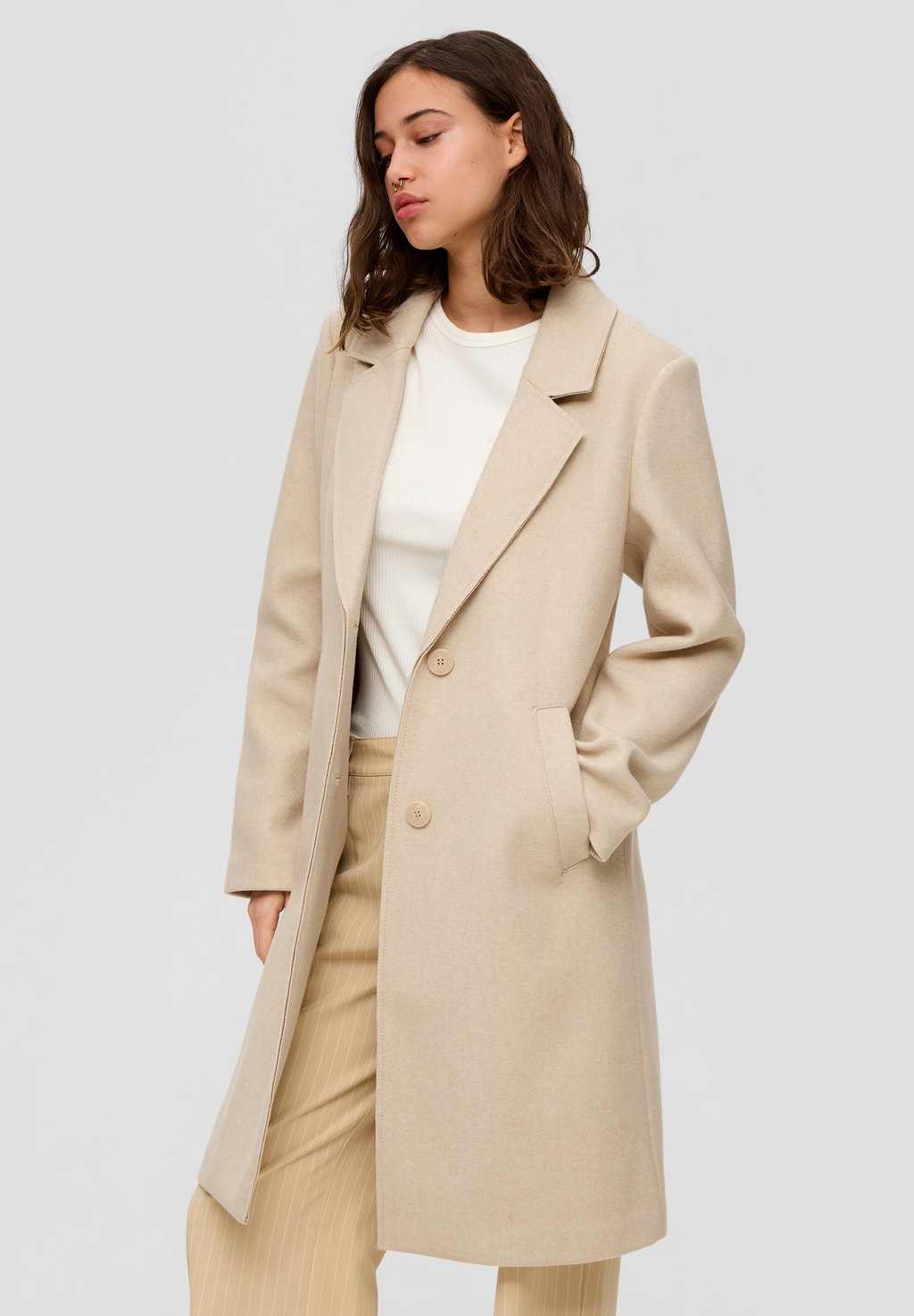 Классическое пальто QS, цвет beige