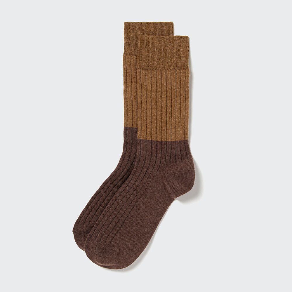 

Мужские носки Uniqlo HEATTECH ребристые, светло-коричневый