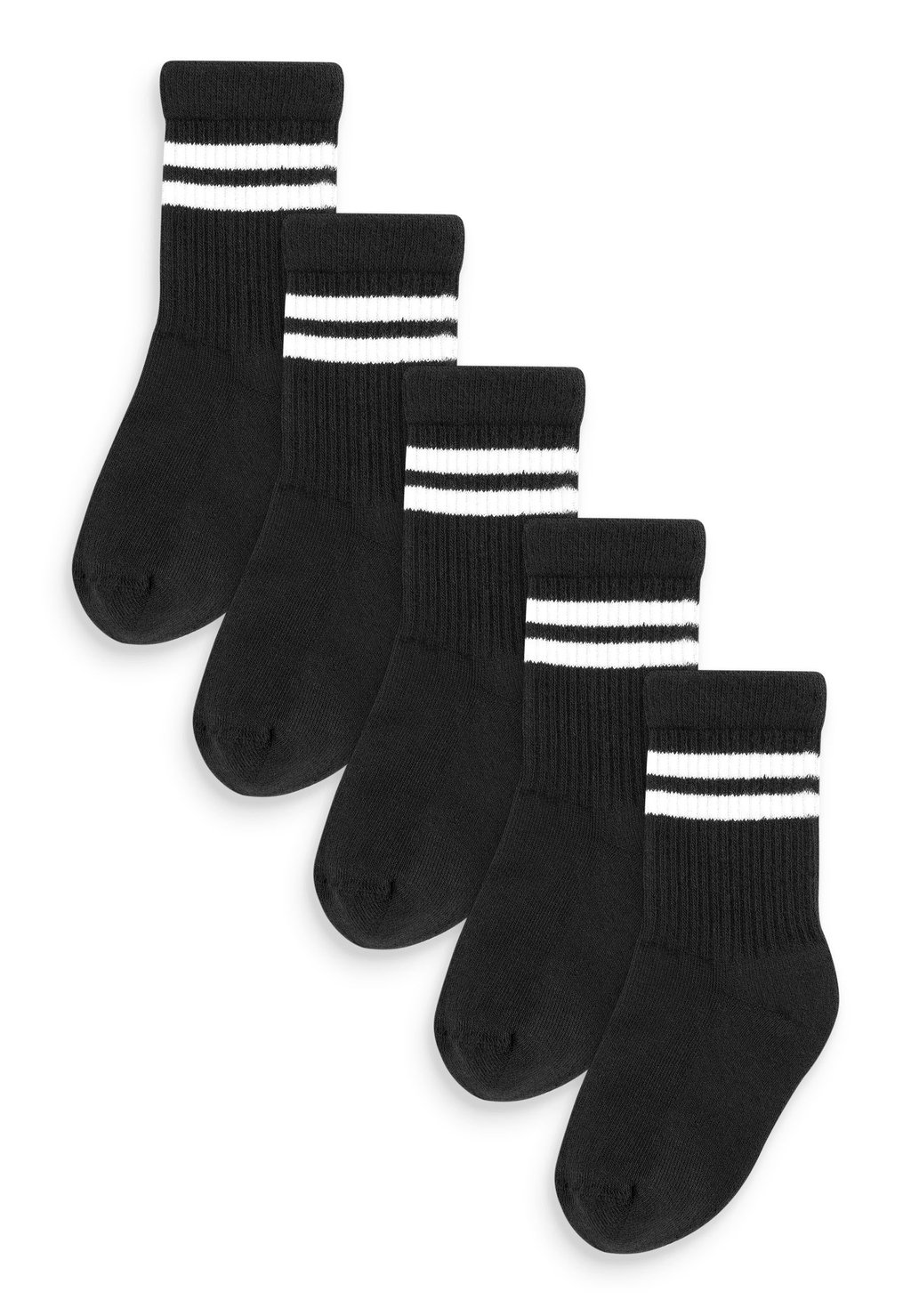 Носки CUSHIONED FOOTBED RIBBED SOCKS 5 PACK Next, цвет black