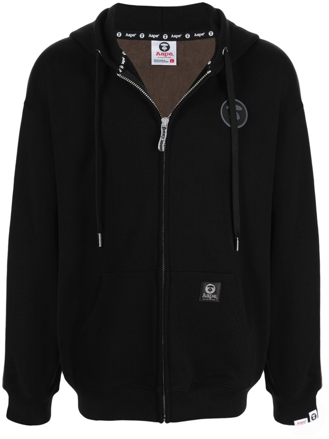 

A Bathing Ape худи на молнии с логотипом, черный