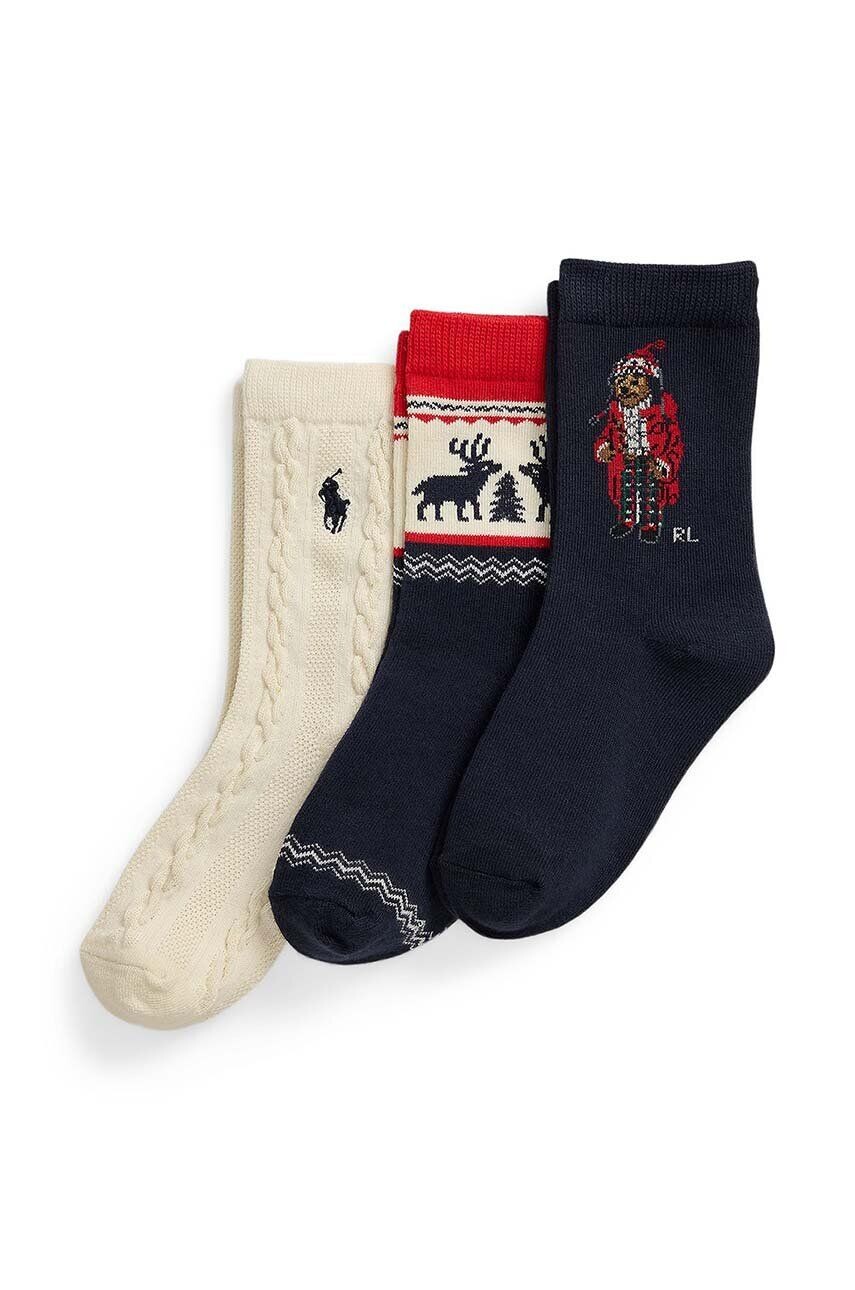 

Детские носки Polo Ralph Lauren, 3 пары, темно-синий
