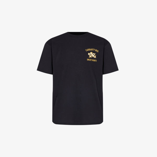 

Футболка из хлопкового джерси со спортивным фирменным принтом Carhartt Wip, черный