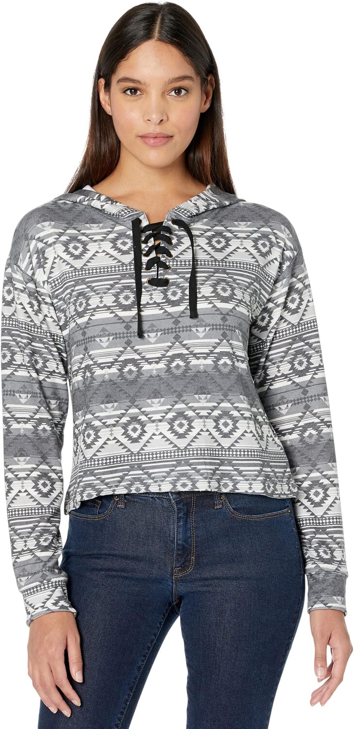

Худи Rock and Roll Cowgirl Aztec Print Hoodie 48H2363, черный/белый