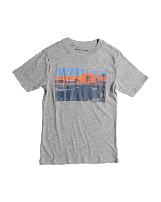 

Футболка с короткими рукавами Big Boy Venice Park Lucky Brand, серый