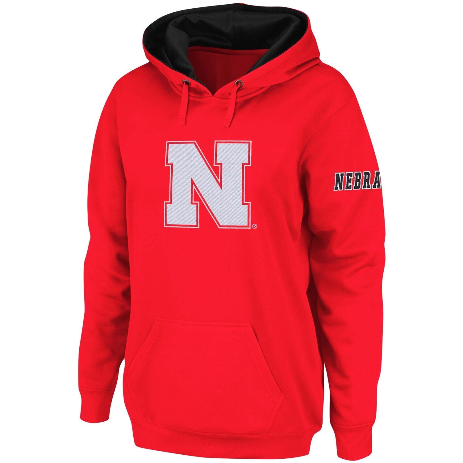 

Женский пуловер с капюшоном Scarlet Nebraska Huskers Team с большим логотипом