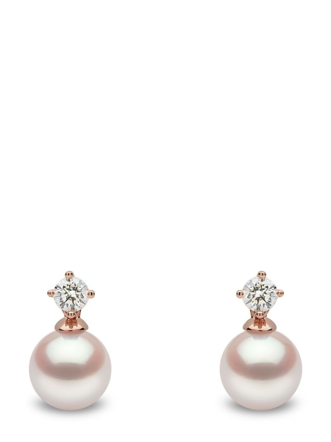 

Серьги из розового золота с жемчугом и бриллиантами Yoko London