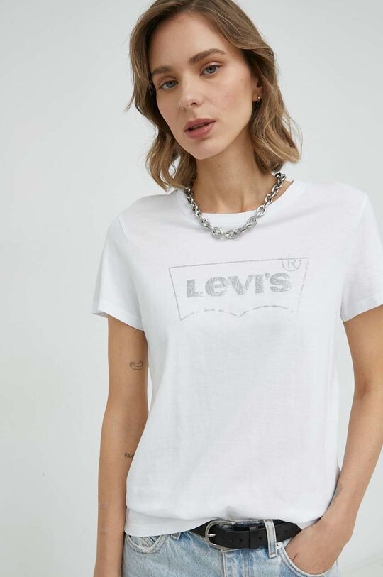 

Хлопковая футболка Levi's, белый