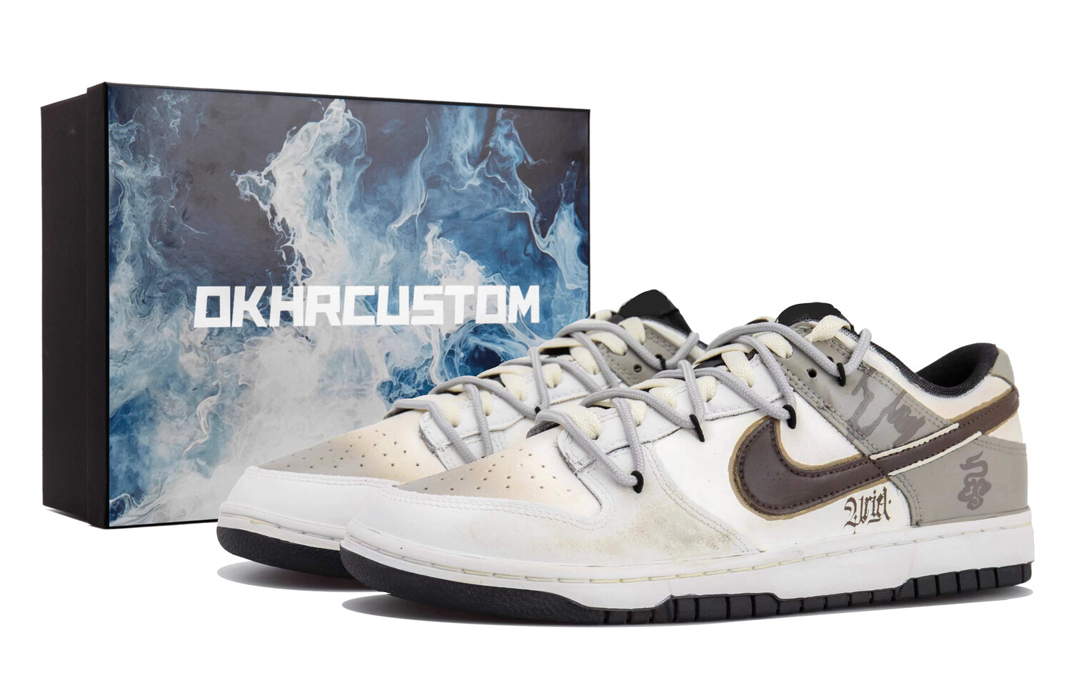

Кроссовки Nike Dunk Skateboarding Shoes Women's Low-top Gray/Brown, коричневый